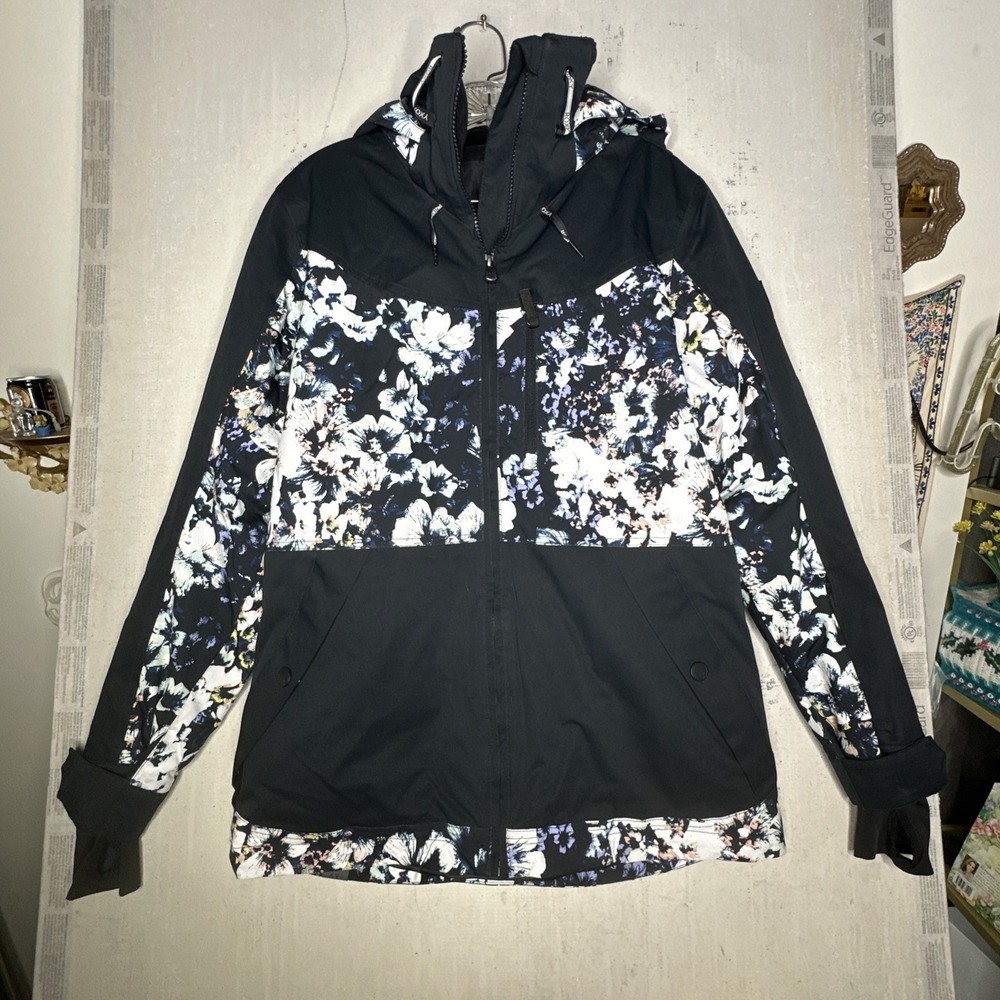 Roxy Black Floral Ski Jacket